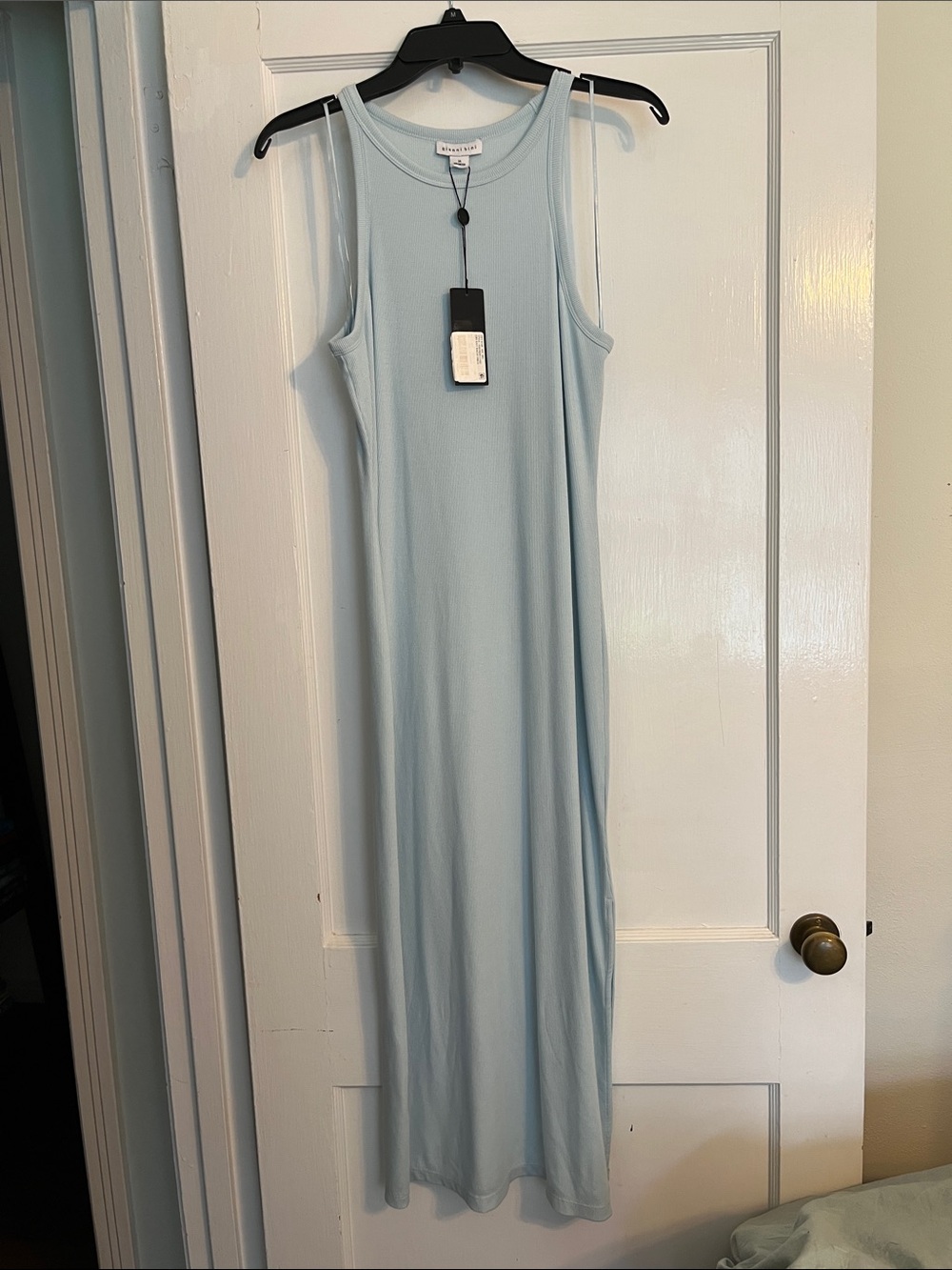 Giani Bini Ribbed Racer Back Midi Dress